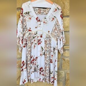 Floral V-Neck Women's Umgee Dress